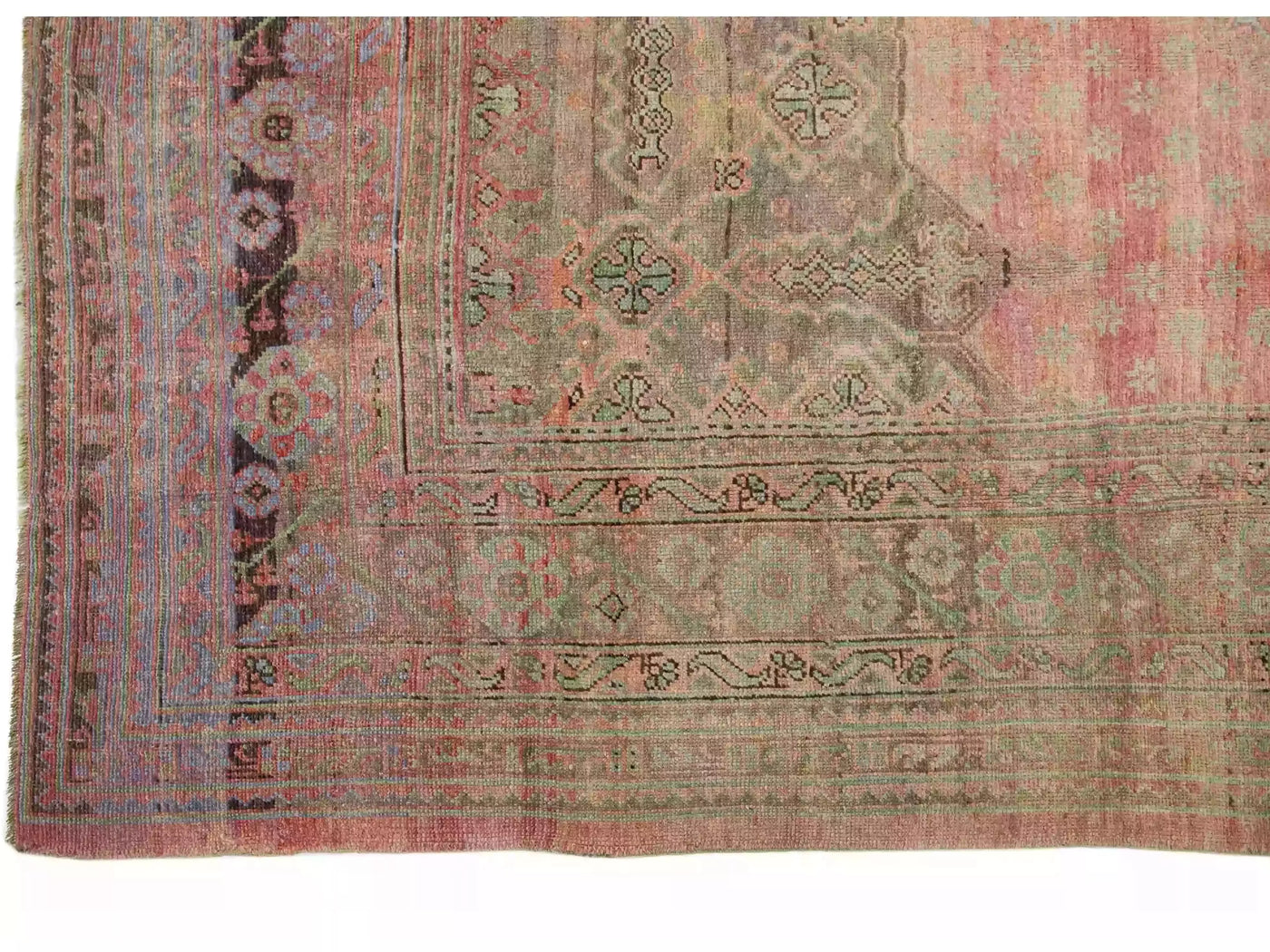 Antique Oushak Wool Rug 13 X 16