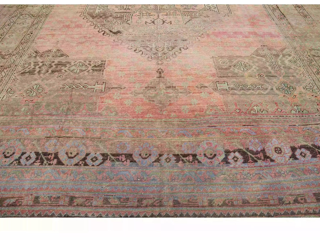 Antique Oushak Wool Rug 13 X 16