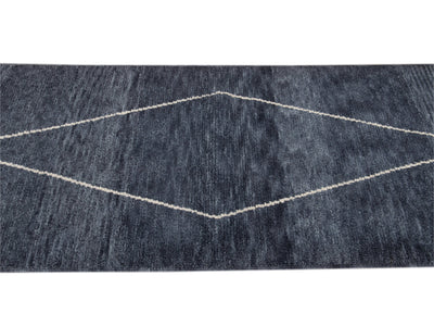 Modern Moroccan Wool Runner 3 X 13