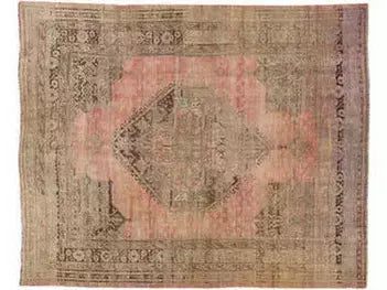 Antique Oushak Wool Rug 13 X 16