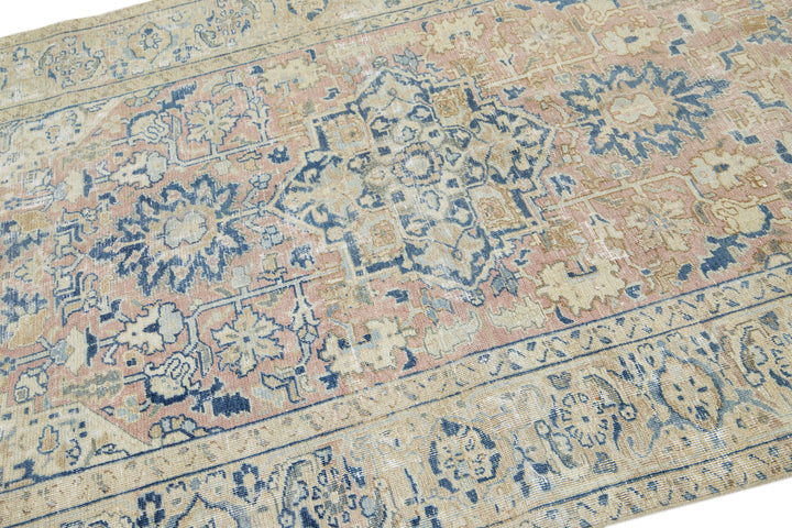 Antique Persian Heriz Wool Rug 6 X 8