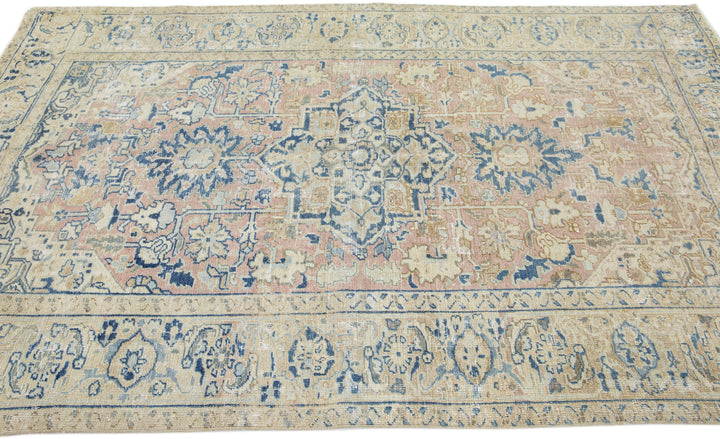 Antique Persian Heriz Wool Rug 6 X 8