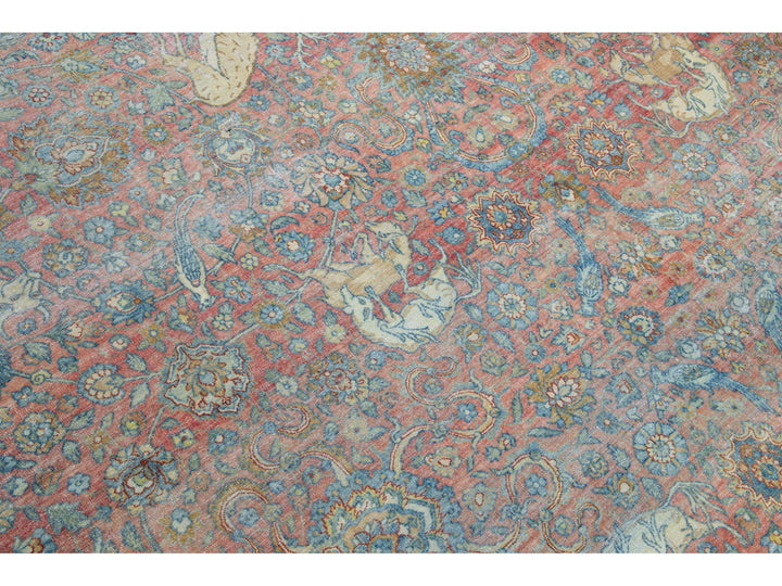 Antique Tabriz Wool Rug 13 X 17
