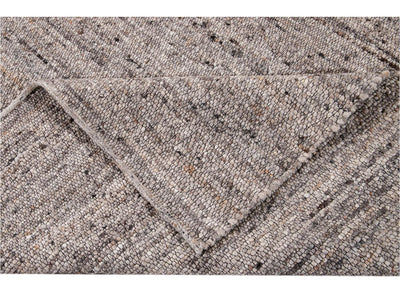 Modern Felted Texture Wool Rug 9 x 12