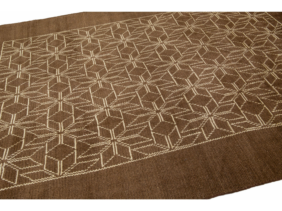 Modern Moroccan Wool Rug 7 X 10