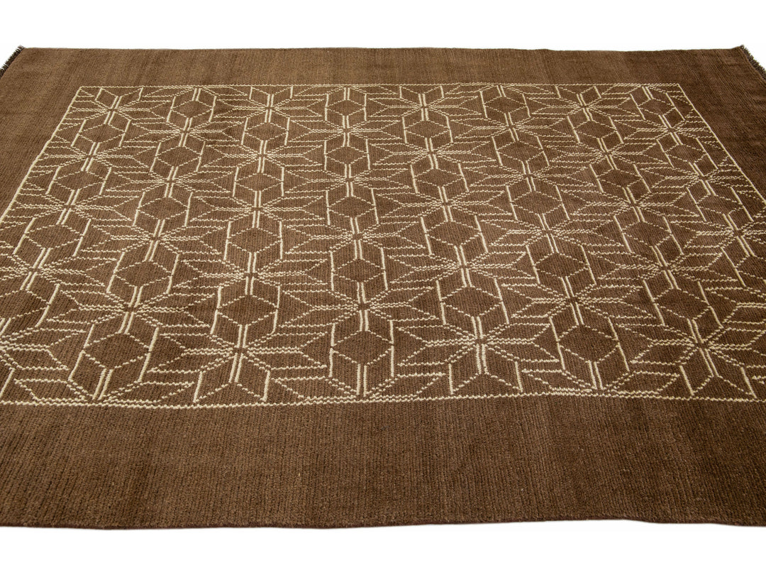 Modern Moroccan Wool Rug 7 X 10