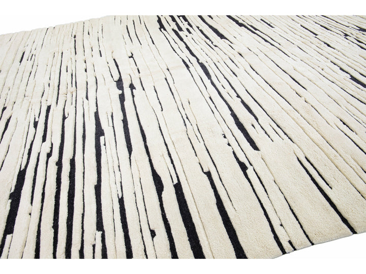 Modern Moroccan Wool Rug 12 X 15