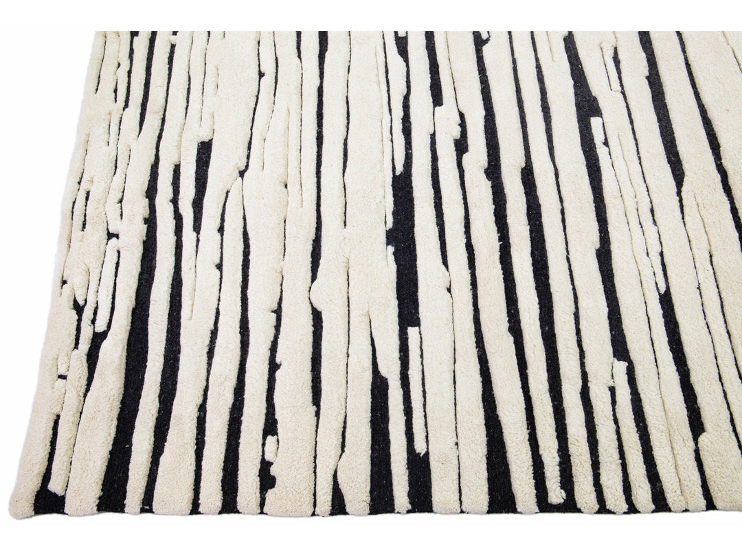 Modern Moroccan Wool Rug 12 X 15