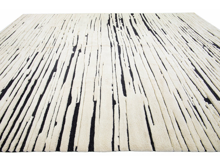 Modern Moroccan Wool Rug 12 X 15
