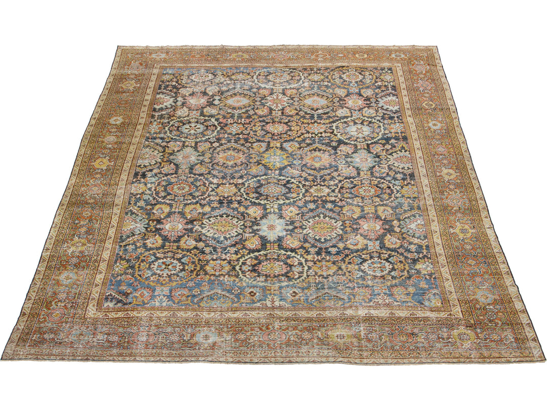 Antique Mahal Wool Rug 10 X 13