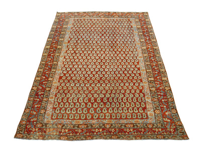 Antique Hamadan Wool Rug 6 X 10