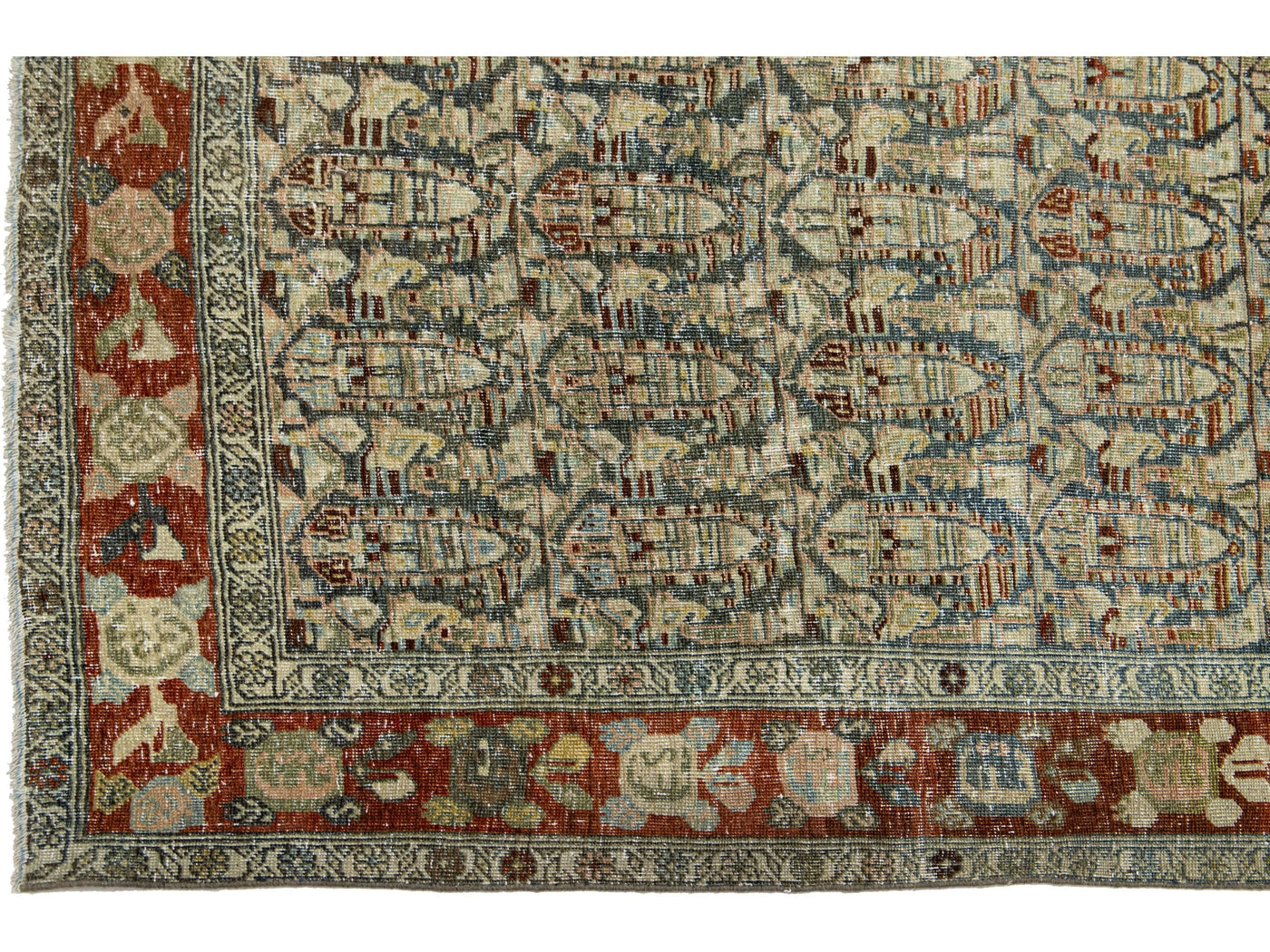 Antique Malayer Wool Runner 3 X 16