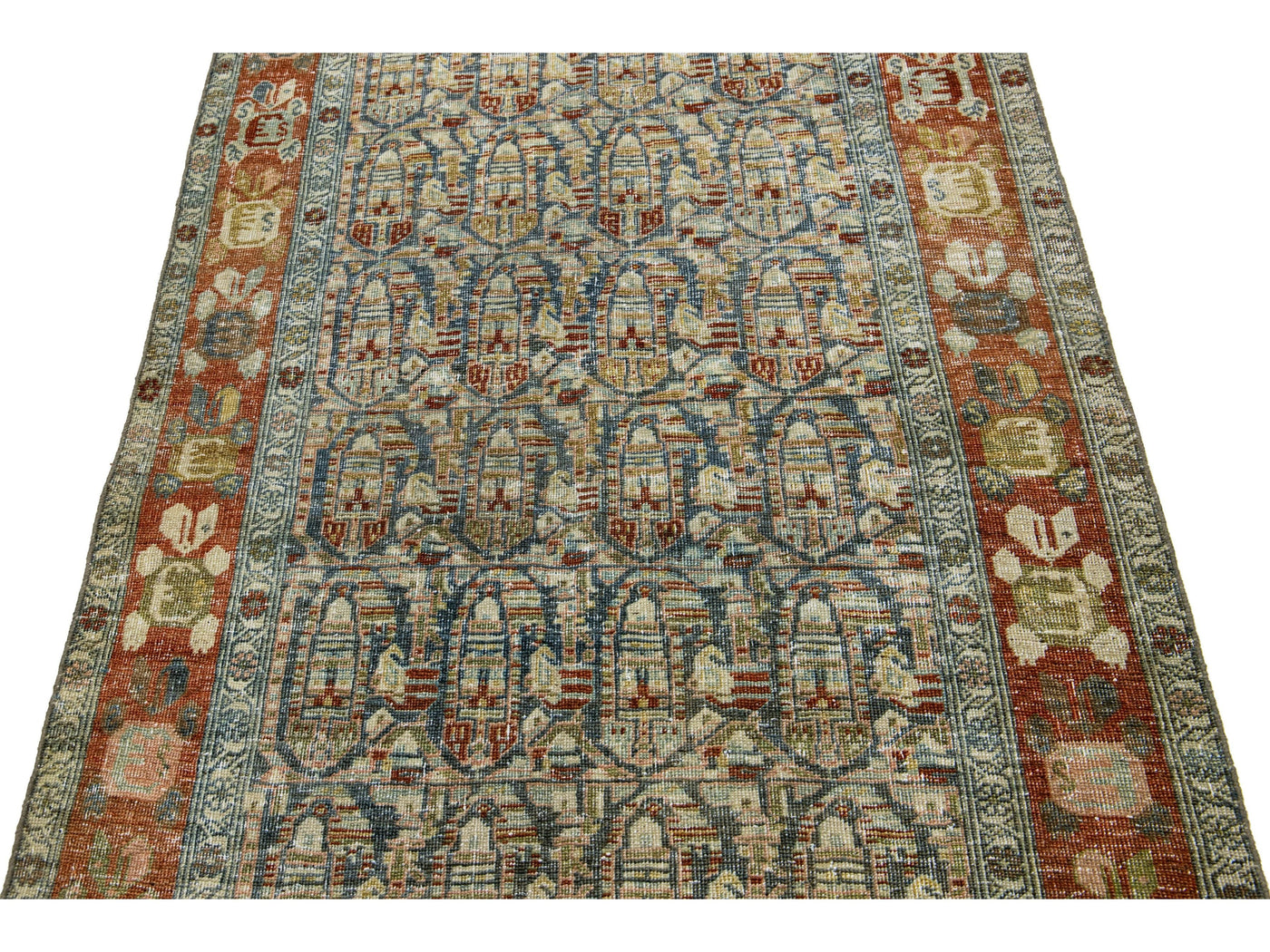 Antique Malayer Wool Runner 3 X 16