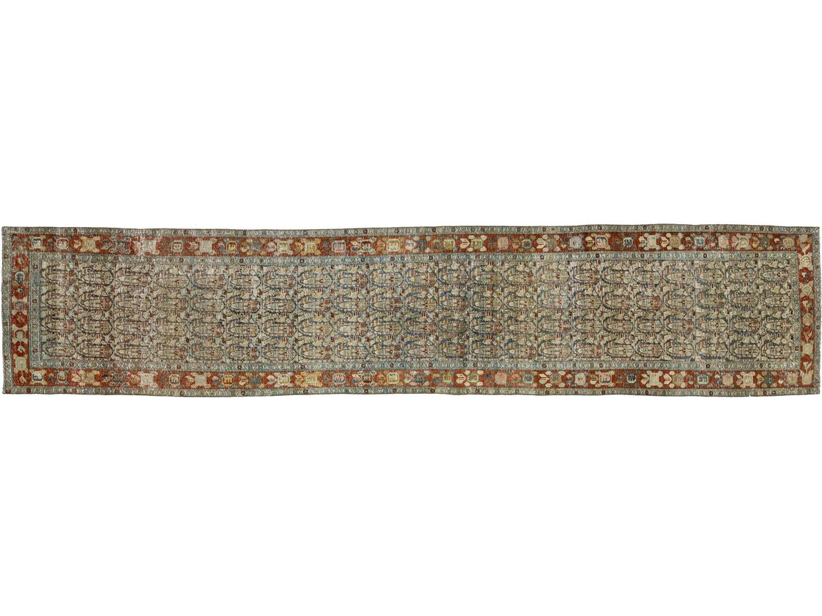 Antique Malayer Wool Runner 3 X 16