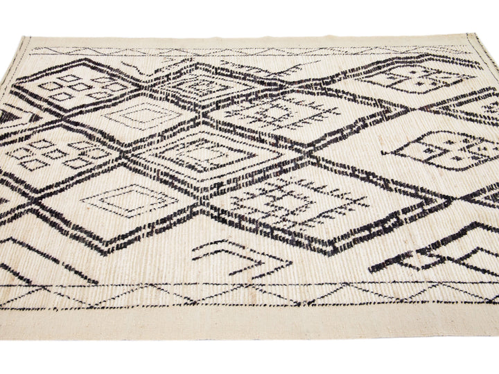 Modern Moroccan Wool Rug 5 X 7