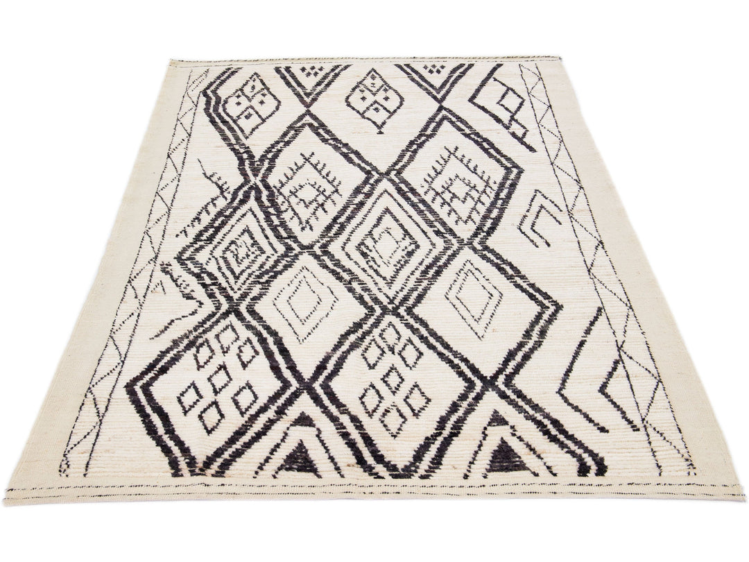 Modern Moroccan Wool Rug 5 X 7
