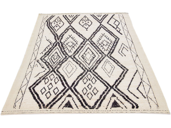Modern Moroccan Wool Rug 5 X 7