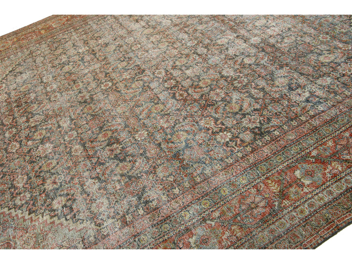 Antique Mahal Wool Rug 10 X 14