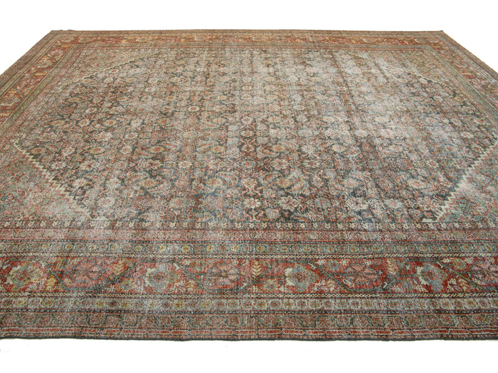 Antique Mahal Wool Rug 10 X 14