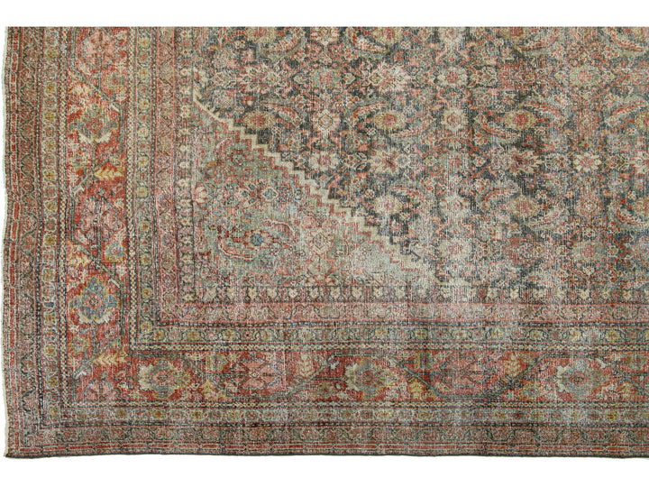 Antique Mahal Wool Rug 10 X 14