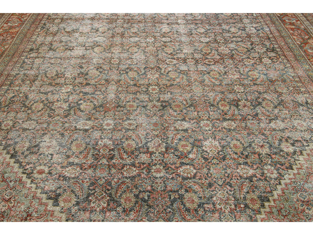 Antique Mahal Wool Rug 10 X 14