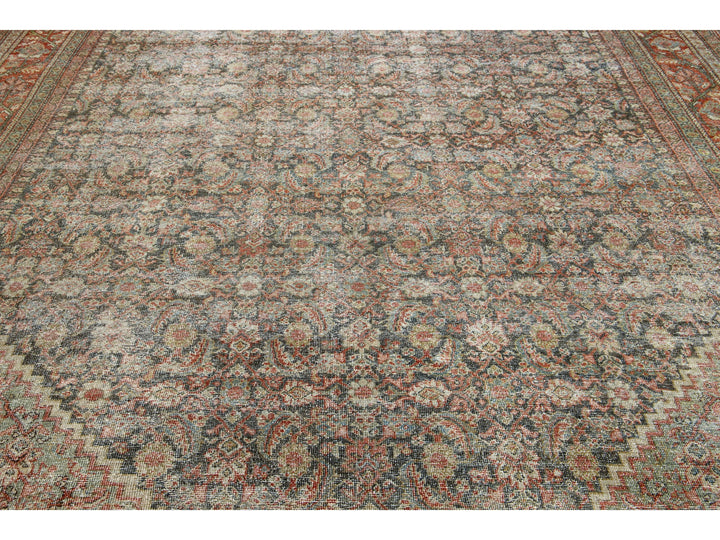 Antique Mahal Wool Rug 10 X 14