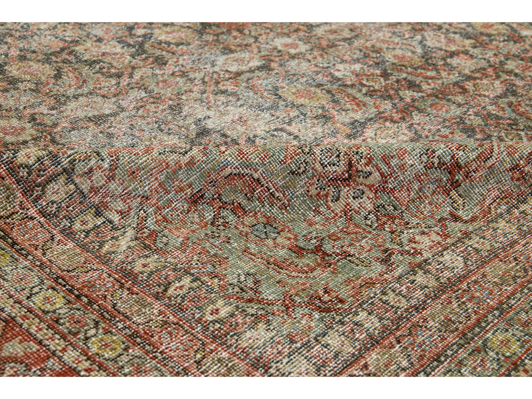 Antique Mahal Wool Rug 10 X 14