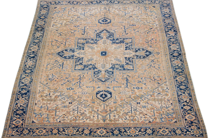 Antique Persian Heriz Wool Rug 10 X 13