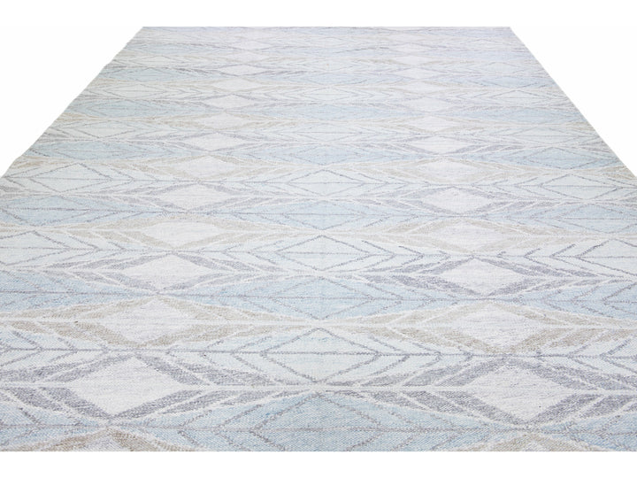 Modern Swedish Wool Rug 10 X 14