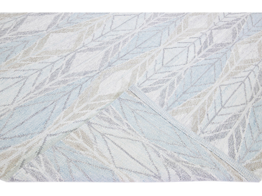 Modern Swedish Wool Rug 10 X 14