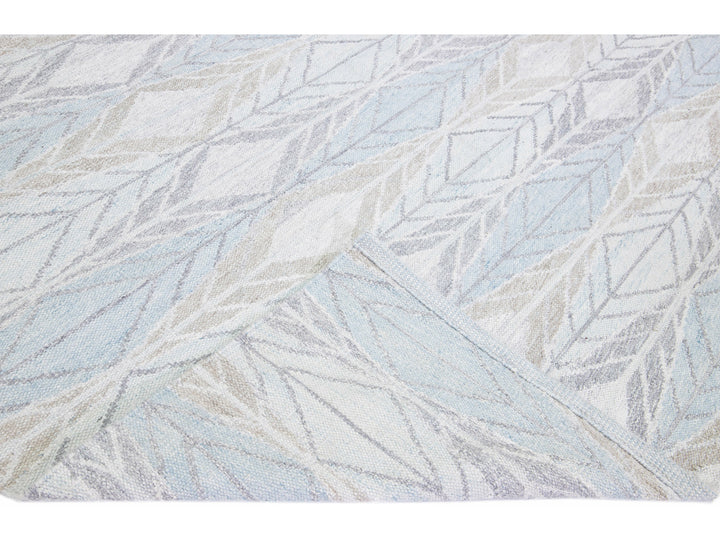 Modern Swedish Wool Rug 10 X 14
