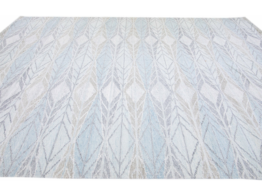 Modern Swedish Wool Rug 10 X 14