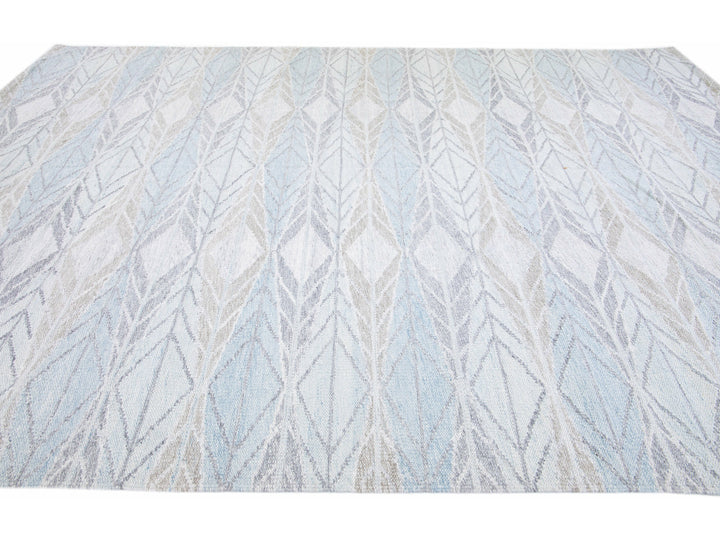 Modern Swedish Wool Rug 10 X 14