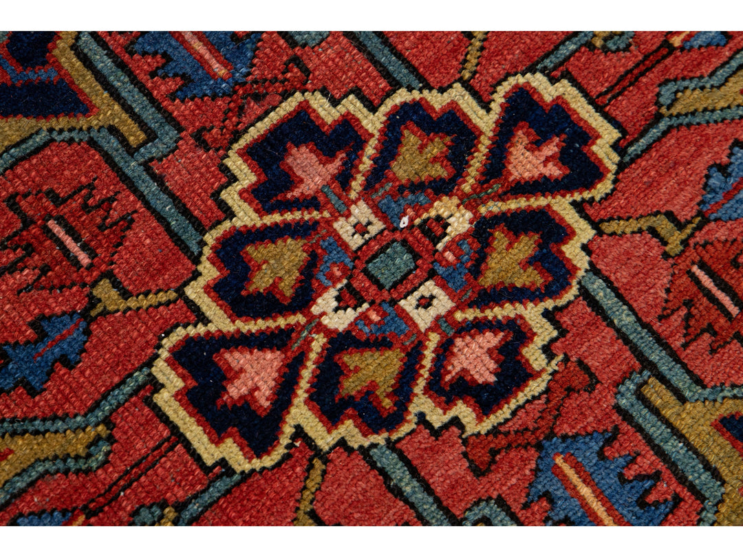 Antique Heriz Wool Rug 8 X 11