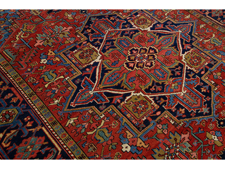 Antique Heriz Wool Rug 8 X 11
