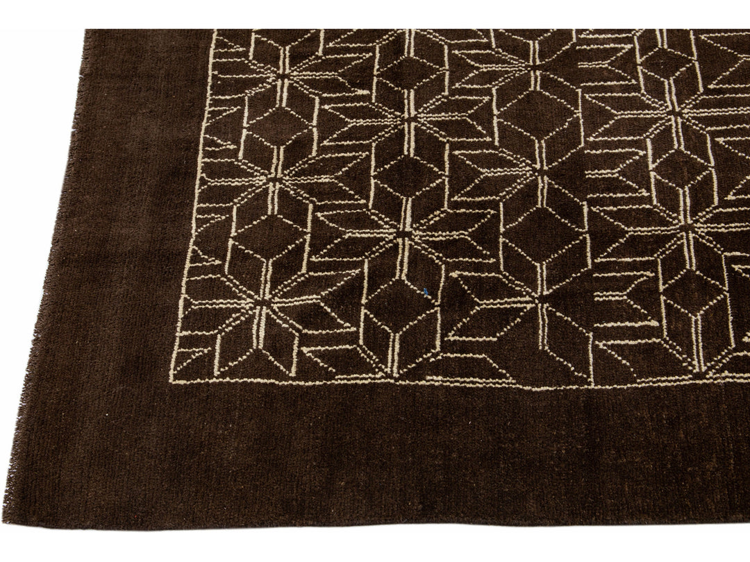 Modern Moroccan Wool Rug 7 X 9