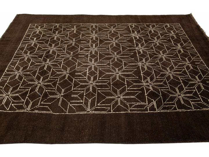 Modern Moroccan Wool Rug 7 X 9