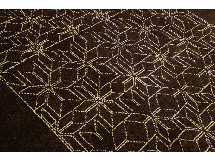 Modern Moroccan Wool Rug 7 X 9