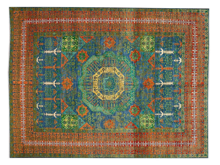 21st Century Modern Mamluk Wool Rug, 9' x 12'