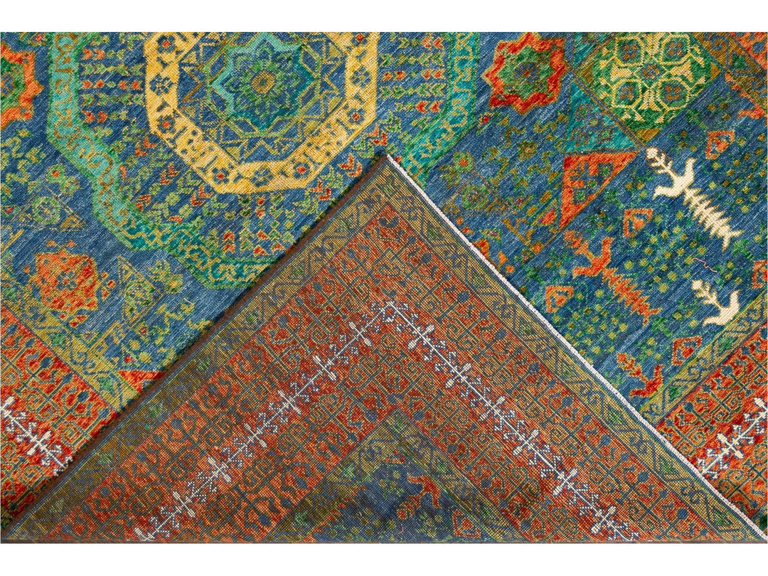 21st Century Modern Mamluk Wool Rug, 9' x 12'