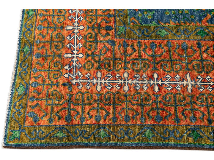 21st Century Modern Mamluk Wool Rug, 9' x 12'