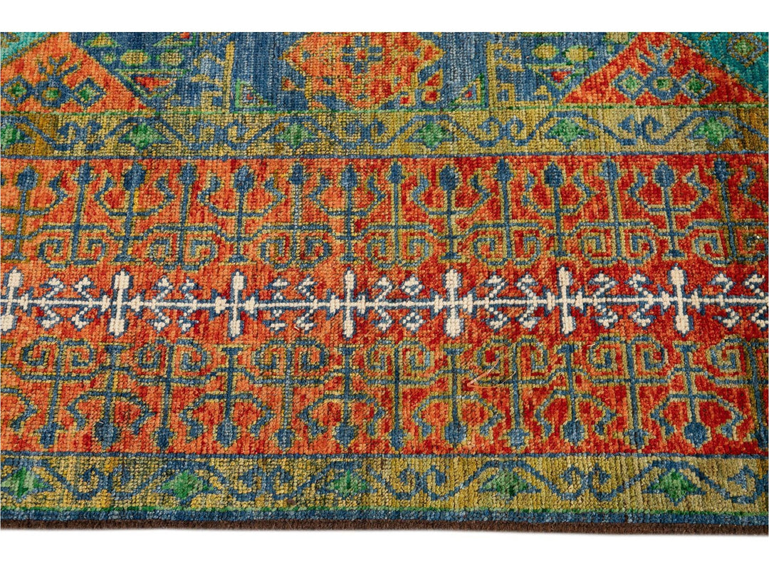 21st Century Modern Mamluk Wool Rug, 9' x 12'