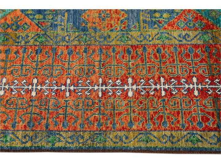 21st Century Modern Mamluk Wool Rug, 9' x 12'