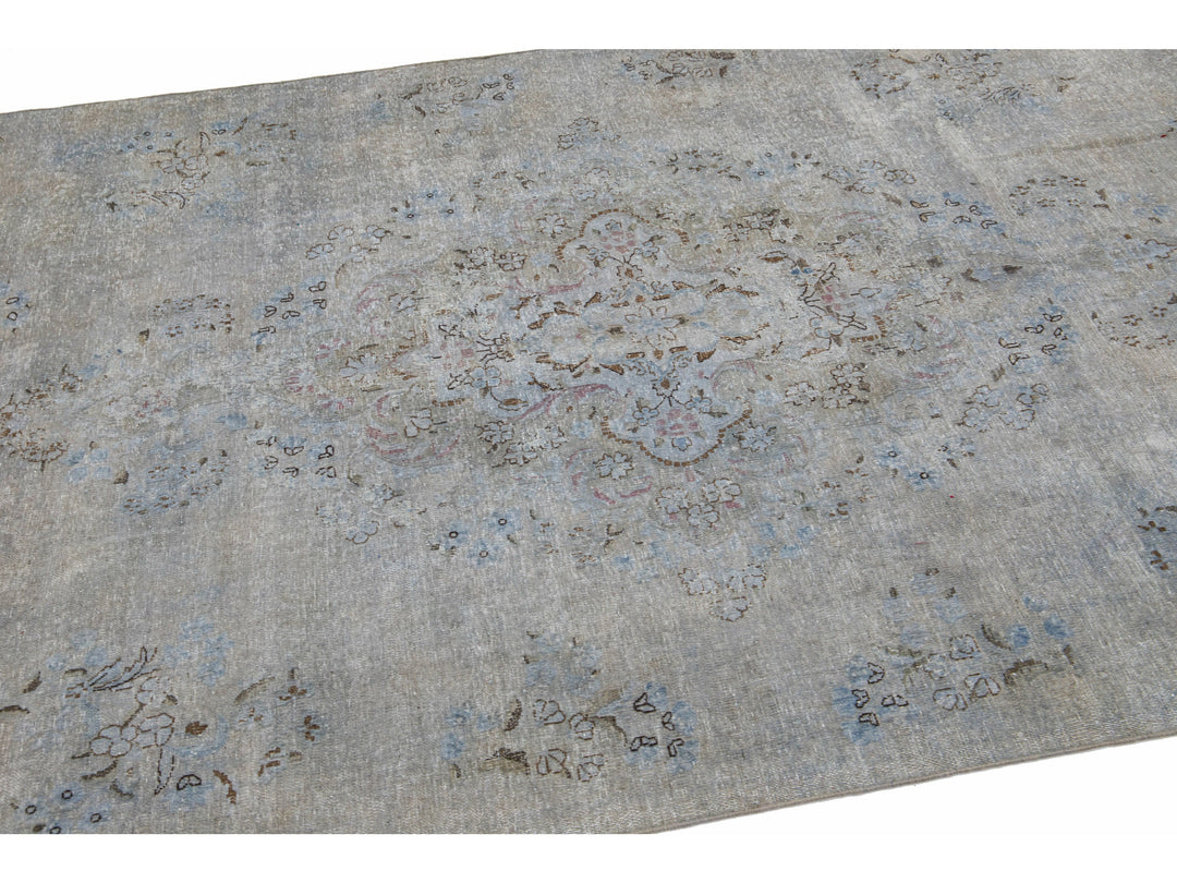 Vintage Overdyed Wool Rug 5 X 8