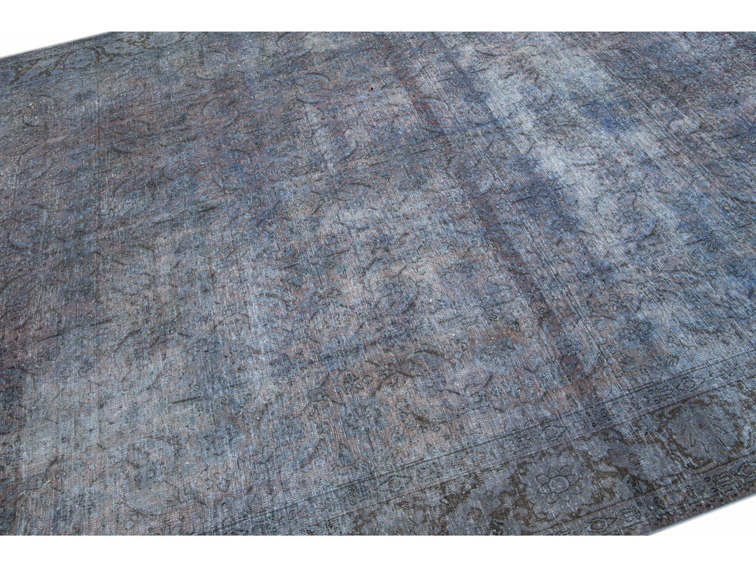 Vintage Overdyed Wool Rug 8 X 10