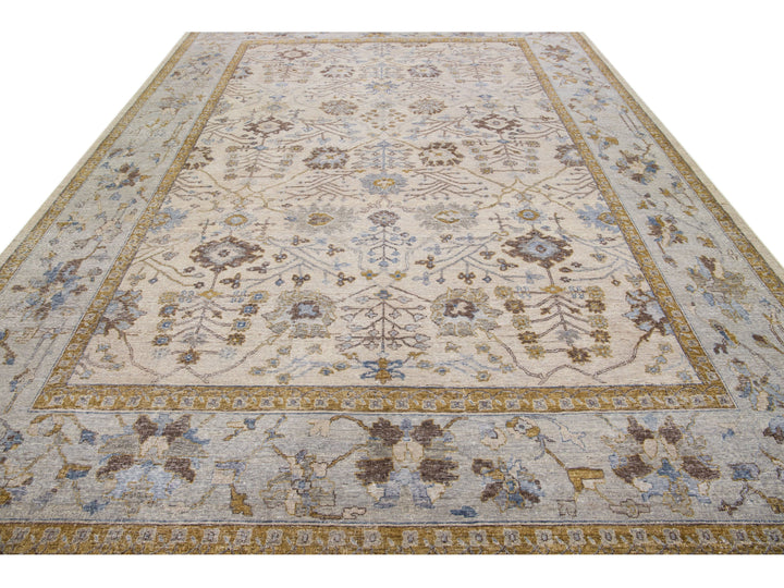 Modern Indian Wool Rug 10 X 14