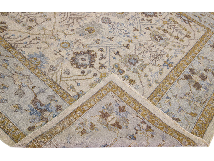 Modern Indian Wool Rug 10 X 14