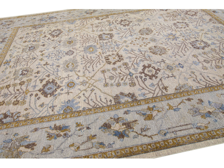 Modern Indian Wool Rug 10 X 14