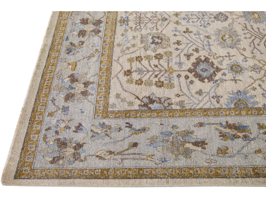 Modern Indian Wool Rug 10 X 14