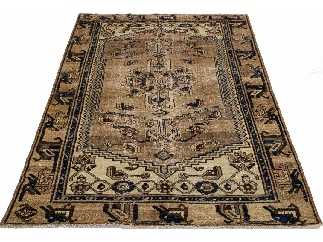 Vintage Distressed Wool Rug 4 X 7